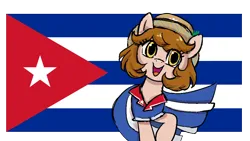 Size: 1920x1080 | Tagged: safe, artist:brella, derpibooru import, oc, ponified, earth pony, pony, cuba, image, nation ponies, national flag, png, solo