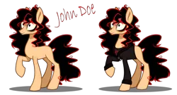 Size: 5226x2832 | Tagged: safe, artist:alinamandarina, artist:lunerymish, derpibooru import, oc, ponified, unofficial characters only, earth pony, pony, base used, image, john doe, male, png, reference sheet, simple background, stallion, transparent background