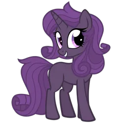 Size: 1501x1501 | Tagged: safe, artist:the smiling pony, derpibooru import, oc, oc:midnight (chicory), unofficial characters only, pony, unicorn, derpibooru community collaboration, .svg available, 2024 community collab, blank flank, image, looking at you, png, simple background, smiling, solo, transparent background, vector
