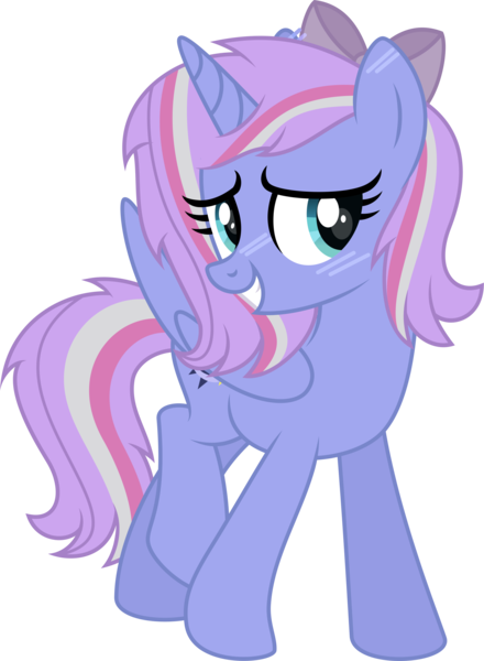 Size: 2452x3340 | Tagged: safe, artist:thatusualguy06, derpibooru import, oc, oc:starcollider, alicorn, pony, derpibooru community collaboration, .svg available, 2024 community collab, base used, blush lines, blushing, bow, female, hair bow, high res, image, mare, png, simple background, solo, transparent background, vector