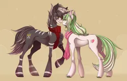 Size: 4444x2863 | Tagged: safe, artist:1an1, derpibooru import, oc, unofficial characters only, pony, unicorn, duo, horn, image, png, unicorn oc