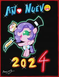 Size: 2026x2658 | Tagged: safe, artist:rammzblood, derpibooru import, pipp petals, pegasus, pony, g5, 2024, female, filly, foal, happy new year 2024, image, jpeg