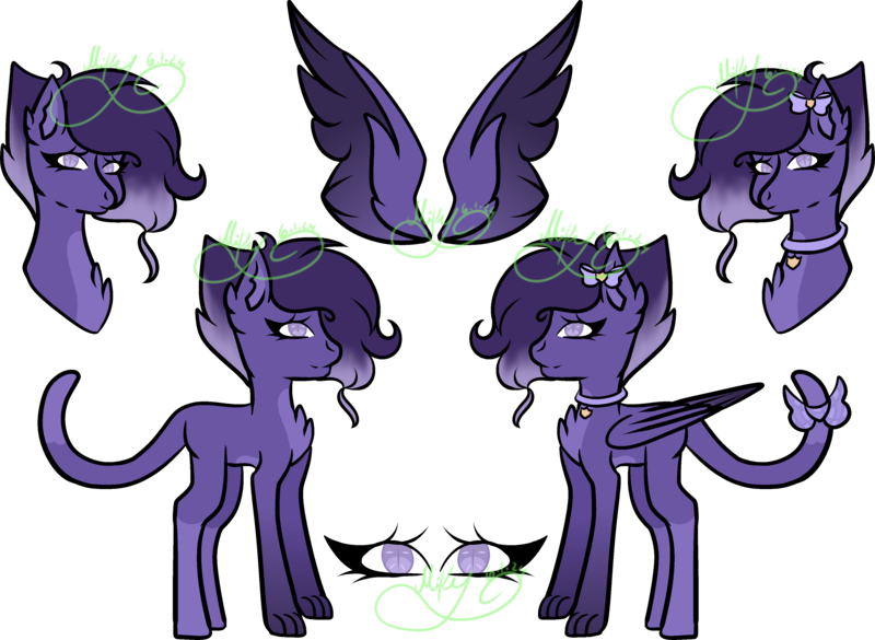 Size: 3859x2820 | Tagged: safe, artist:thecommandermiky, derpibooru import, oc, oc:miky command, unofficial characters only, pegasus, pony, accessory, bow, bust, cat tail, collar, female, folded wings, full body, hair bow, image, mare, paws, pegasus oc, png, reference sheet, simple background, solo, spread wings, tail, tail bow, transparent background, updated, updated design, wings