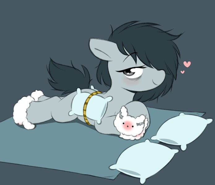 Size: 1598x1379 | Tagged: suggestive, artist:shinodage, oc, oc:sleepy goodnight, earth pony, pony, bags under eyes, bondage, image, jpeg, pillow, rope, rope bondage, solo