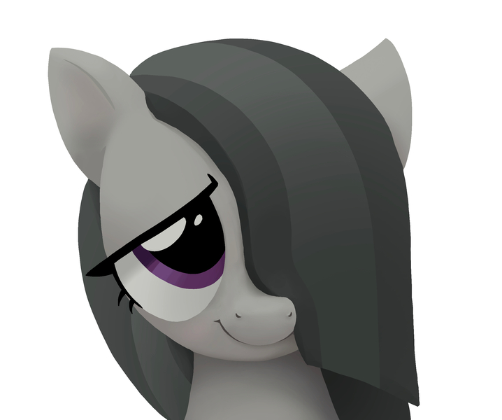 Size: 2450x2048 | Tagged: safe, artist:mandumustbasukanemen, derpibooru import, marble pie, pony, bust, female, image, jpeg, looking at you, mare, obscured face, portrait, simple background, smiling, solo, white background