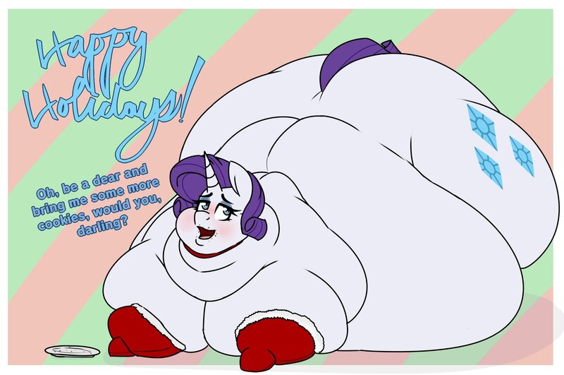 Size: 2048x1359 | Tagged: questionable, artist:coatieyay, derpibooru import, rarity, pony, unicorn, belly, big belly, butt, christmas, crumbs, dialogue, fat, fat fetish, female, fetish, holiday, huge belly, huge butt, image, impossibly large butt, jpeg, large butt, lidded eyes, looking at you, mare, morbidly obese, obese, plate, raritubby, rolls of fat, solo, solo female, talking to viewer, the ass was fat