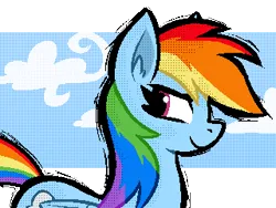 Size: 320x240 | Tagged: safe, artist:daze, derpibooru import, rainbow dash, pegasus, pony, female, g4, image, mare, png, simple background, solo, transparent background