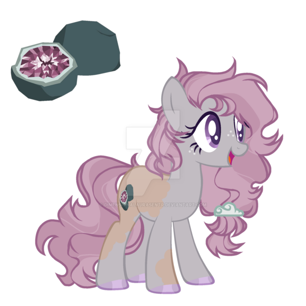 Size: 1280x1280 | Tagged: safe, artist:dimensionalaurasentr, derpibooru import, oc, oc:amethyst fragment, unofficial characters only, earth pony, pony, base used, deviantart watermark, female, image, mare, obtrusive watermark, offspring, open mouth, open smile, parent:big macintosh, parent:marble pie, parents:marblemac, png, simple background, smiling, solo, transparent background, watermark