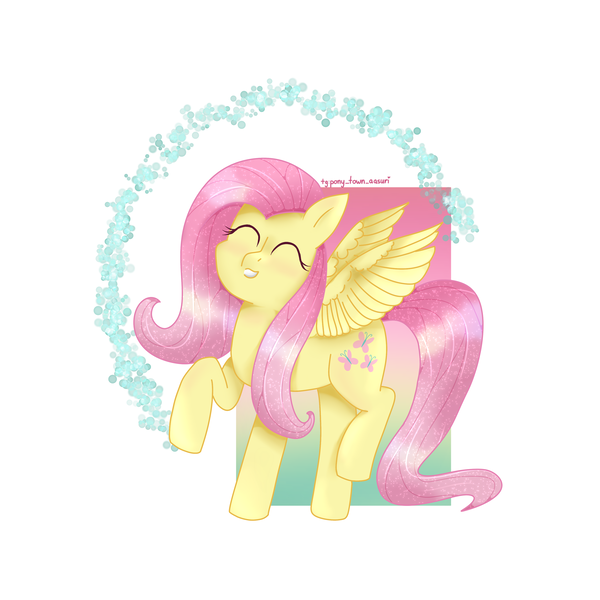 Size: 3200x3200 | Tagged: safe, derpibooru import, fluttershy, pegasus, pony, filli vanilli, dancing, female, happy, image, mare, png, solo