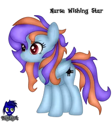 Size: 3840x4154 | Tagged: safe, artist:damlanil, derpibooru import, oc, oc:nurse wishing star, pegasus, pony, cute, female, image, mare, png, show accurate, simple background, solo, standing, transparent background, vector, wings