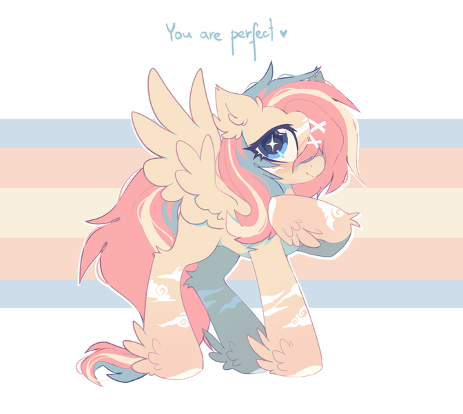 Size: 1680x1500 | Tagged: safe, artist:mirtash, derpibooru import, fluttershy, pegasus, pony, cute, ear fluff, g4, hair over one eye, heart, hoof fluff, image, leg fluff, looking at you, png, pride, pride flag, raised hoof, shyabetes, smiling, smiling at you, solo, sparkly eyes, spread wings, transgender pride flag, wingding eyes, wings