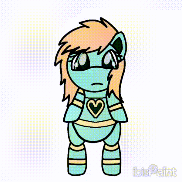 Size: 720x720 | Tagged: safe, artist:foxfer64_yt, derpibooru import, oc, oc:goldheart, unofficial characters only, original species, pony, robot, robot pony, angry, animated, battle suit, bipedal, cracks, fighter, gif, image, jumping, loop, smashing, spinning