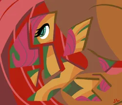 Size: 3900x3375 | Tagged: safe, artist:docwario, derpibooru import, fluttershy, pegasus, pony, abstract art, female, high res, image, mare, modern art, png, solo