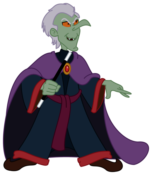 Size: 2571x2975 | Tagged: safe, artist:mlgtrap, derpibooru import, beezen, g1, cape, clothes, g1 to g4, g4, generation leap, green skin, grey hair, image, magic wand, orange eyes, png, simple background, solo, transparent background, vector
