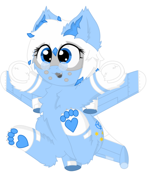 Size: 2579x3084 | Tagged: safe, artist:fliegerfausttop47, artist:the luna fan, derpibooru import, oc, oc:azure interdictor, original species, plane pony, pony, derpibooru community collaboration, .svg available, 2024 community collab, chest fluff, cute, derpibooru exclusive, ear fluff, fluffy, glasses, image, ocbetes, open mouth, paw pads, paws, plane, png, show accurate, simple background, smiling, transparent background, vector