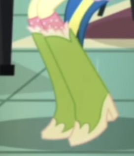Size: 272x318 | Tagged: safe, derpibooru import, screencap, fluttershy, eqg summertime shorts, equestria girls, steps of pep, boots, boots shot, clothes, cropped, g4, image, legs, pictures of legs, png, polka dot socks, shoes, socks