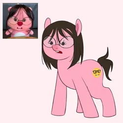 Size: 4000x4000 | Tagged: safe, artist:vital, derpibooru import, earth pony, pony, ackchyually, actually, emoji, female, g4, girls who look like this, image, meme, nerd, png, solo, solo female