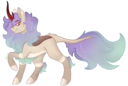 Size: 2741x1852 | Tagged: safe, artist:trashpanda czar, derpibooru import, oc, oc:shifting seasons, unofficial characters only, kirin, pony, cloven hooves, female, horn, image, kirin oc, leg fluff, long tail, mare, png, simple background, tail, transparent background, wavy hair, wavy mane