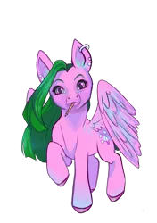 Size: 2574x3661 | Tagged: safe, artist:artbysarf, derpibooru import, oc, oc:bright idea, unofficial characters only, earth pony, pegasus, pony, derpibooru community collaboration, 2024 community collab, ear piercing, earring, female, image, jewelry, mare, markings, mouth hold, pencil, piercing, png, raised hoof, raised leg, simple background, solo, transparent background, unshorn fetlocks