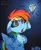 Size: 1217x1500 | Tagged: safe, artist:airfly-pony, derpibooru import, rainbow dash, pegasus, pony, 2024, diamond, folded wings, hypnosis, image, kaa eyes, png, sketch, tongue out, wings