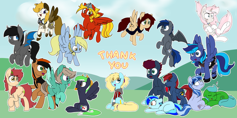 Size: 6000x3000 | Tagged: source needed, safe, artist:victoreach, oc, oc:candlelight, oc:honey wound, oc:windswept skies, unofficial characters only, bat pony, earth pony, pegasus, pony, unicorn, ask, behaving like a cat, bell, bell collar, clothes, collar, ear piercing, falling, female, flying, freckles, glasses, hat, hoodie, image, jewelry, looking at each other, male, mare, necklace, piercing, png, prone, sitting, sleeping, socks (coat marking), spread wings, stallion, tongue out, two toned wings, wings