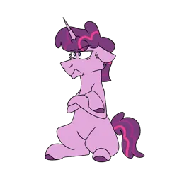 Size: 1080x1080 | Tagged: safe, artist:fuckomcfuck, derpibooru import, oc, oc:punchline, unofficial characters only, pony, unicorn, horn, image, magical lesbian spawn, offspring, parent:pinkie pie, parent:twilight sparkle, parents:twinkie, png, simple background, solo, transparent background