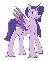 Size: 1080x1300 | Tagged: safe, artist:fuckomcfuck, derpibooru import, oc, oc:amethyst spark, unofficial characters only, alicorn, pony, image, magical lesbian spawn, offspring, parent:rarity, parent:twilight sparkle, parents:rarilight, png, simple background, solo, transparent background