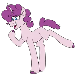 Size: 1200x1200 | Tagged: safe, artist:fuckomcfuck, derpibooru import, oc, oc:jamboree, unofficial characters only, pony, unicorn, horn, image, magical lesbian spawn, offspring, parent:pinkie pie, parent:rarity, parents:raripie, png, simple background, solo, transparent background