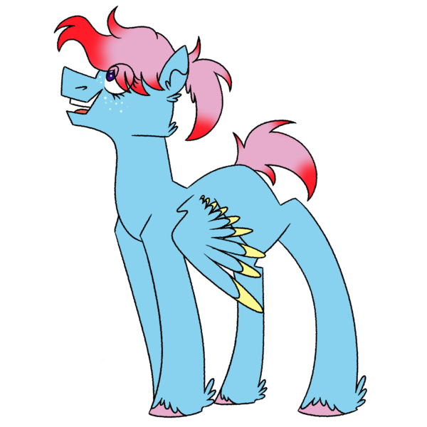 Size: 1080x1080 | Tagged: safe, artist:fuckomcfuck, derpibooru import, oc, oc:thunder fly, unofficial characters only, pegasus, pony, freckles, image, magical lesbian spawn, offspring, parent:fluttershy, parent:rainbow dash, parents:flutterdash, png, simple background, solo, transparent background