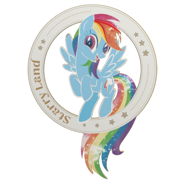 Size: 1000x1000 | Tagged: safe, derpibooru import, official, rainbow dash, series:starry land, badge, china, image, keep, png