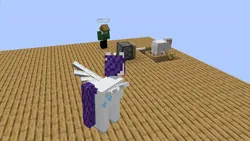 Size: 956x538 | Tagged: safe, derpibooru import, rarity, alicorn, pony, sheep, alicornified, game screencap, image, jpeg, minecraft, race swap, raricorn