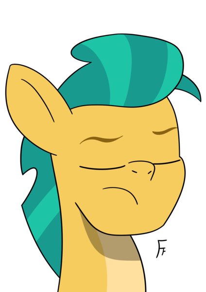 Size: 2480x3508 | Tagged: safe, artist:frownfactory, derpibooru import, hitch trailblazer, earth pony, pony, g5, bust, eyes closed, image, male, png, simple background, solo, stallion, transparent background