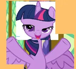 Size: 276x250 | Tagged: safe, derpibooru import, edit, edited screencap, screencap, twilight sparkle, twilight sparkle (alicorn), alicorn, pony, g4, season 7, shadow play, 1000 hours in ms paint, bipedal, cropped, faic, female, image, magic, mare, open mouth, png, solo, spread wings, twilight's castle, wat, wings