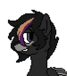 Size: 450x510 | Tagged: safe, artist:nukepony360, derpibooru import, oc, oc:hallowseve, unofficial characters only, pegasus, pony, artfight, bust, digital art, female, image, mare, pixel art, png, portrait, simple background, solo, transparent background