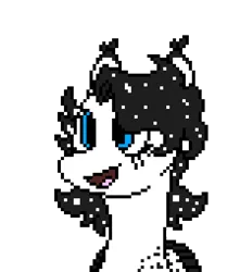 Size: 450x510 | Tagged: safe, artist:nukepony360, derpibooru import, oc, oc:ink, unofficial characters only, pegasus, pony, artfight, bust, digital art, ear fluff, female, image, mare, pixel art, png, portrait, simple background, solo, transparent background