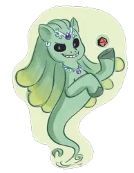 Size: 1364x1760 | Tagged: safe, derpibooru import, idw, ghost, pony, undead, g5, dice, image, jewelry, male, my little pony: maretime mysteries, necklace, png, raneigh, simple background, solo, transparent background