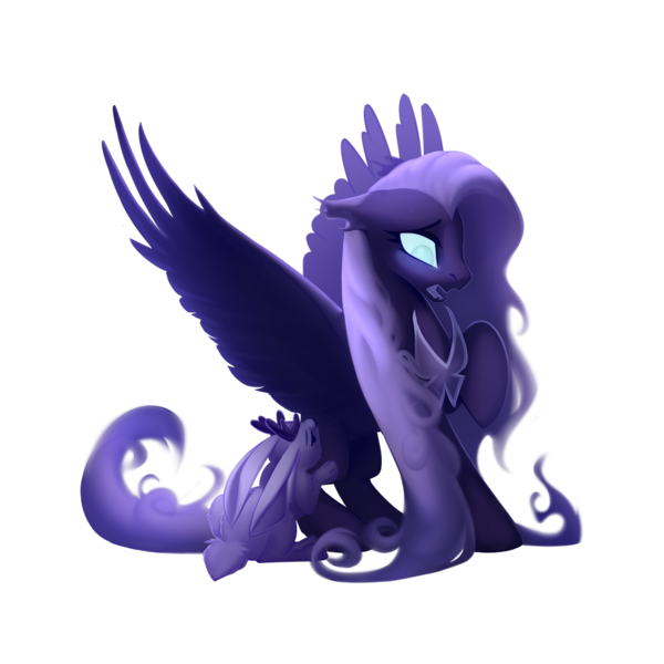 Size: 1000x1000 | Tagged: safe, artist:taneysha, derpibooru import, angel bunny, fluttershy, jackalope, pegasus, pony, umbrum, g4, collaboration, collaboration:bestiary of fluttershy, duo, female, image, male, mare, png, race swap, simple background, species swap, transparent background