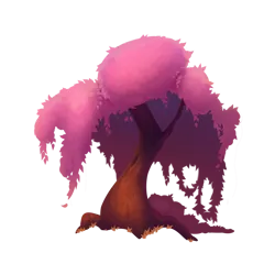 Size: 1000x1000 | Tagged: safe, artist:taneysha, derpibooru import, fluttershy, g4, collaboration, collaboration:bestiary of fluttershy, dendrification, fluttertree, image, inanimate tf, leafing the dream, png, simple background, solo, transformation, transparent background, tree