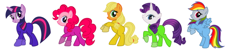 Size: 1700x379 | Tagged: safe, artist:durpy, artist:meganwilliams63, derpibooru import, edit, applejack, pinkie pie, rainbow dash, rarity, twilight sparkle, earth pony, pegasus, pony, unicorn, g4, clothes, crossover, cute, dashabetes, diapinkes, female, gloves, hero, horn, image, jackabetes, looney tunes, mare, my little pony, png, princess, raribetes, simple background, suit, transparent background, twiabetes