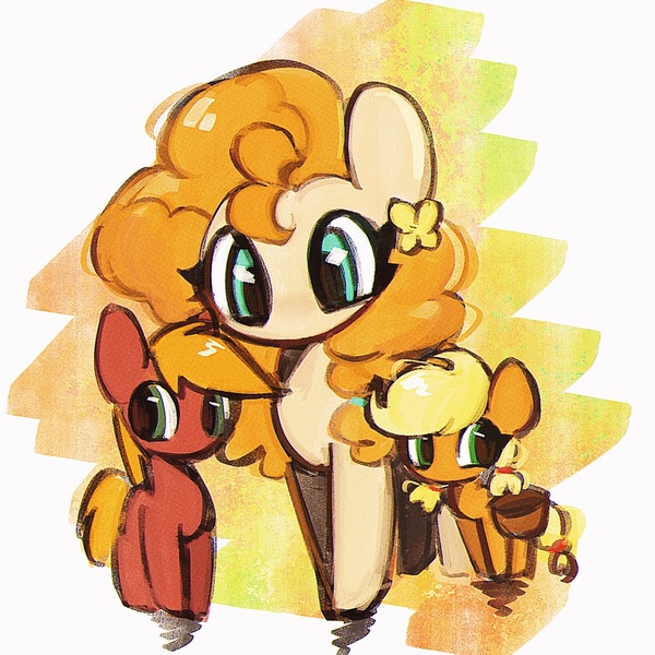 Size: 1771x1771 | Tagged: safe, artist:tieb5, derpibooru import, applejack, big macintosh, pear butter, pony, female, image, jpeg, male, trio