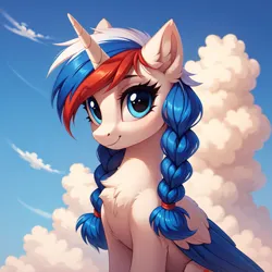 Size: 1024x1024 | Tagged: safe, ai content, derpibooru import, machine learning generated, stable diffusion, oc, oc:marussia, ponified, alicorn, pony, generator:pony diffusion v6 xl, image, nation ponies, outdoors, png, prompter:teonanakatle, russia, sky, solo