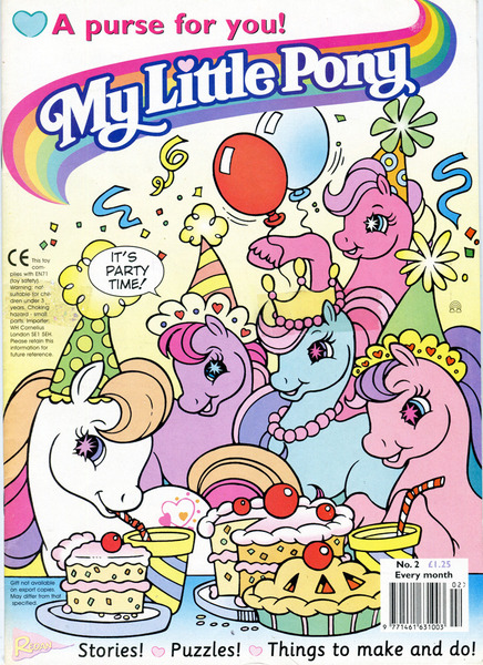 Size: 700x964 | Tagged: safe, derpibooru import, ivy, light heart, sundance (g2), sweet berry, earth pony, pony, g2, balloon, barcode, birthday party, cake, comic cover, confetti, core four, cover, cover art, cup, drink, drinking, drinking straw, female, food, group, hat, image, jpeg, mare, morning glory (g2), my little pony logo, my little pony vol. 2, my little pony vol. 2 #2, official comic, open mouth, open smile, party, party hat, pie, raised hoof, redan, smiling, starry eyes, streamers, tail, unshorn fetlocks, wingding eyes