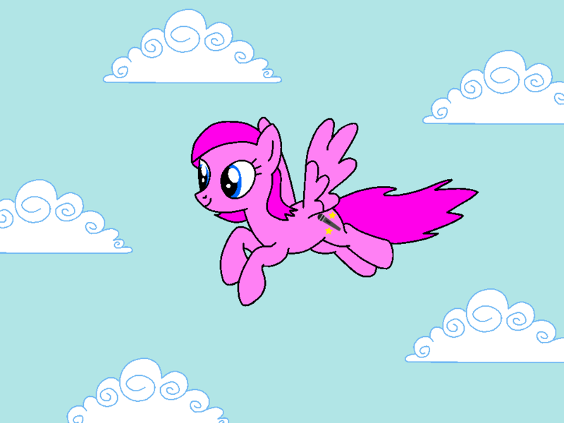 Size: 960x720 | Tagged: safe, artist:lonstecation, derpibooru import, oc, oc:highlight harmony, unofficial characters only, pegasus, pony, g4, cloud, female, flying, image, mare, microphone, music, png, sky background, solo, stars, wings