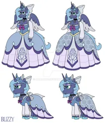 Size: 800x934 | Tagged: safe, artist:bioblood, derpibooru import, oc, oc:dusk blizzard, unofficial characters only, alicorn, anthro, pony, bow, breasts, busty oc, clothes, crown, cute, dress, eyeshadow, female, gown, hair bow, image, jewelry, jpeg, lidded eyes, makeup, mare, ocbetes, princess, regalia, smiling, spread wings, wings