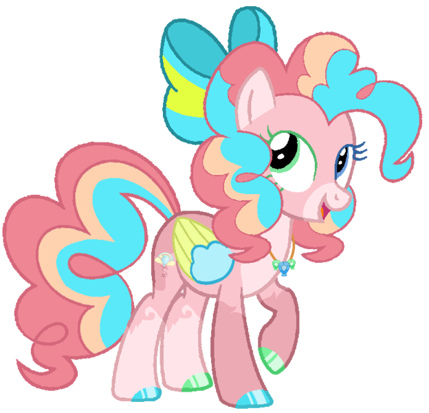 Size: 695x668 | Tagged: safe, artist:jemimasparkle, derpibooru import, pinkie pie, alicorn, pony, alicornified, alternate design, alternate mane color, base used, bow, cute, diapinkes, female, hair bow, image, jemimaverse, jewelry, mare, necklace, open mouth, open smile, png, race swap, smiling, solo, vector