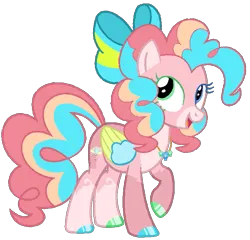 Size: 695x668 | Tagged: safe, artist:jemimasparkle, derpibooru import, pinkie pie, alicorn, pony, alicornified, alternate design, alternate mane color, base used, bow, cute, diapinkes, female, hair bow, image, jemimaverse, jewelry, mare, necklace, open mouth, open smile, png, race swap, smiling, solo, vector