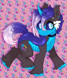 Size: 600x698 | Tagged: safe, artist:lastunicorn666, derpibooru import, oc, oc:retro daydreams, changepony, hybrid, image, png, purple sclera, solo