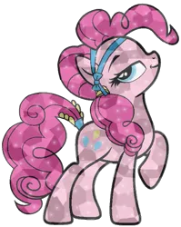 Size: 559x703 | Tagged: safe, artist:noi kincade, derpibooru import, pinkie pie, crystal pony, earth pony, pony, g4, crystallized, female, image, png, simple background, solo, transparent background