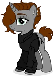 Size: 808x1161 | Tagged: safe, artist:shizow, derpibooru import, oc, pony, unicorn, clothes, female, hoodie, horn, image, mare, png, simple background, solo, transparent background