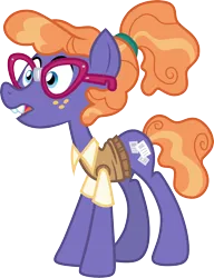 Size: 3000x3904 | Tagged: safe, artist:cloudy glow, derpibooru import, frazzle rock, earth pony, g4, female, glasses, image, nerd pony, png, simple background, solo, transparent background, vector